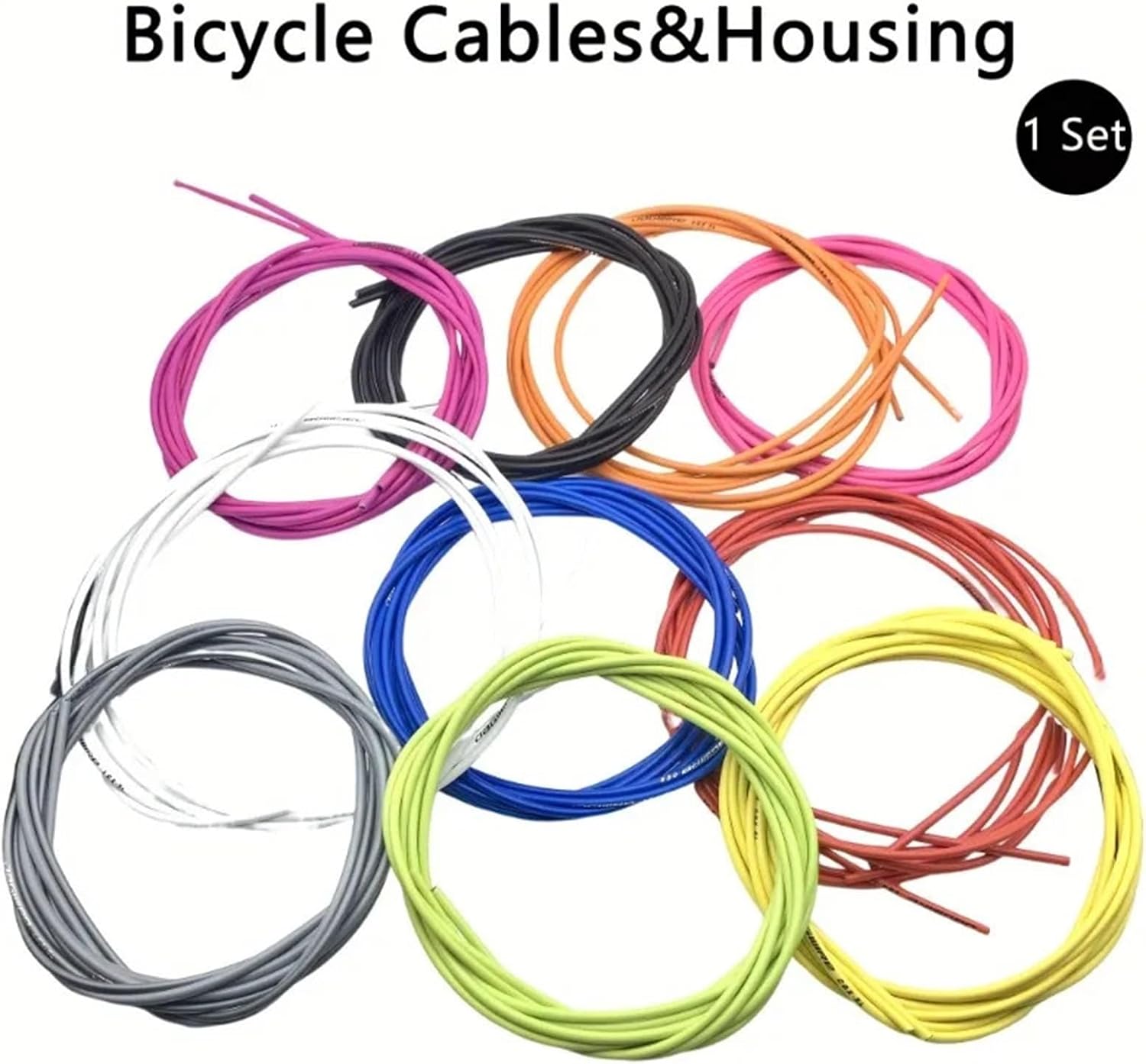 1 Set Bicycle Brake & Gear Cable Housing Kit(1 Set Green)