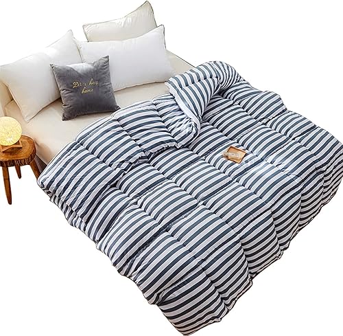YSUEFIJO Down Alternative All Season Duvet with 100% Cotton Fabric, Lightweight and Warm Quilted Reversible Comforter, Machine Washable Duvet