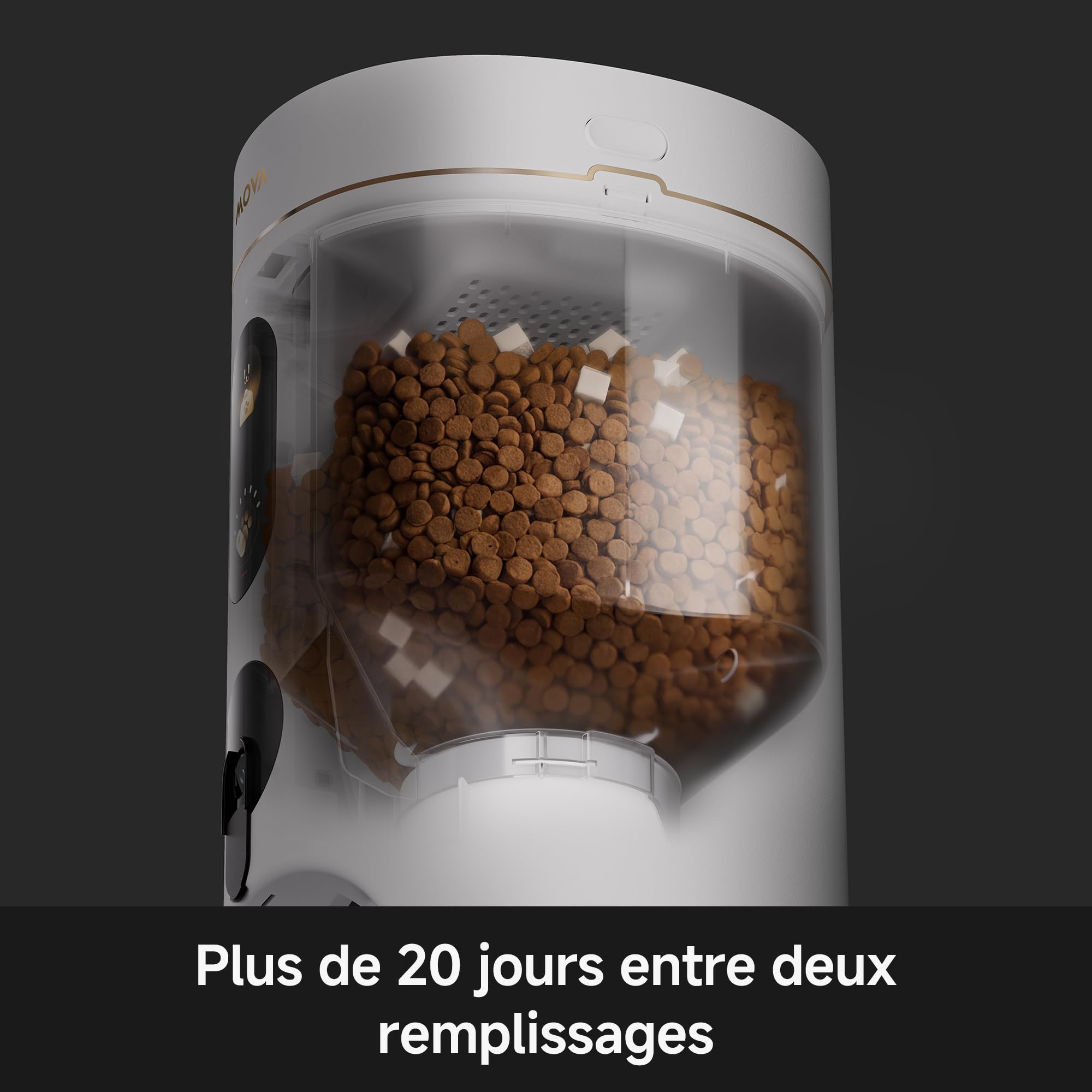 MOVA NutriPal 10 Ultra Distributeur Automatique pour Animaux, 4 Modes | compartiment 7 jours, caméra HD 1080p, écran 4,2″, capacité 4 L jusqu’à 20+ jours, croquettes jusqu’à 12 mm
