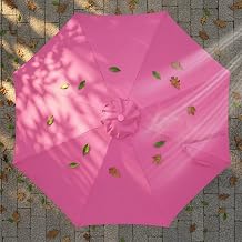 Patio Umbrella Replacement Canopy for 6/8 Ribs Market Table Umbrella Top Cover 9ft 10ft 7.5ft Outdoor Umbrella Replacement Canopy Waterproof UV Protection Canopy OnlyPink,7.5ft/6ribs