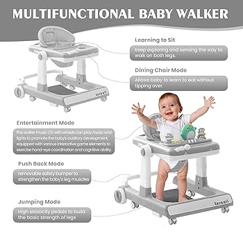 【取り置き中】babythree Amazon.com : Baby Walker,5-in-1 Foldable Baby Walkers with