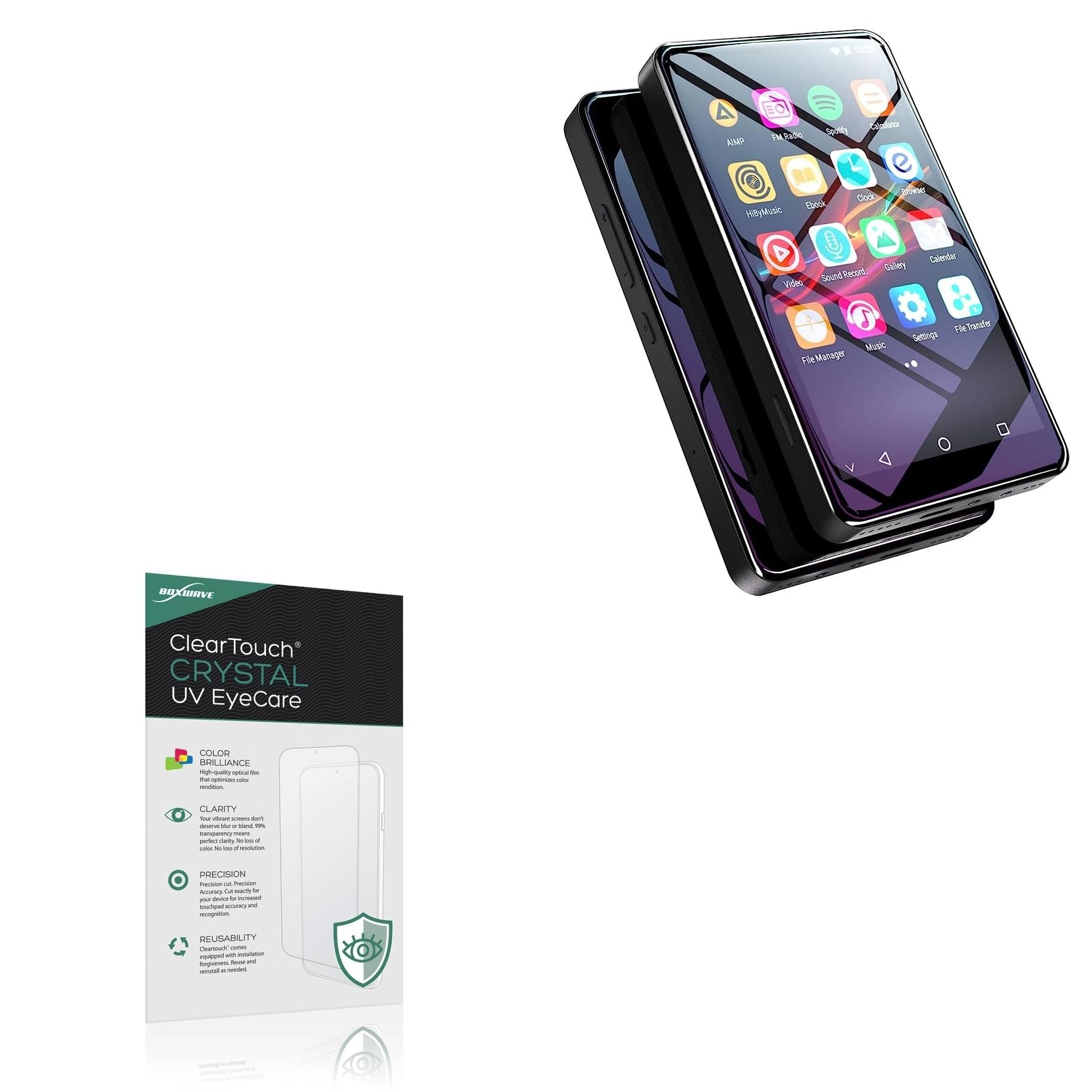 BoxWave Screen Protector Compatible With PECSU P5S - ClearTouch Crystal Anti-UV EyeCare (2-Pack), Filters out Harmful Blue Light Reduce Fatigue