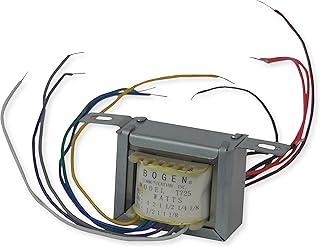 Bogen T725 Audio Line Matching Transformer; 70V/25V Line; 8 Ohm Output; Multi Tap 4, 2, 1, 1/2, 1/4, 1/8W; Commercial Sound System Adapter; for use with Ceiling/Wall Speakers