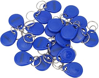 Mumusuki 20pcs 13.56mhz Writable Key Fobs, Rewritable Plastic Proximity IC Card Key Tags for Access Control System, Elevator, Time Attendance, Parking Lot, Apartment Card