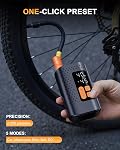 Electric Bike Pump, 160PSI Bike Tire Pump, 4X Fast Bicycle Pump with Digital Pressure Gauge, Bike Air Pump with Presta Valve for E-Bike, Car, Road Bicycle and Balls