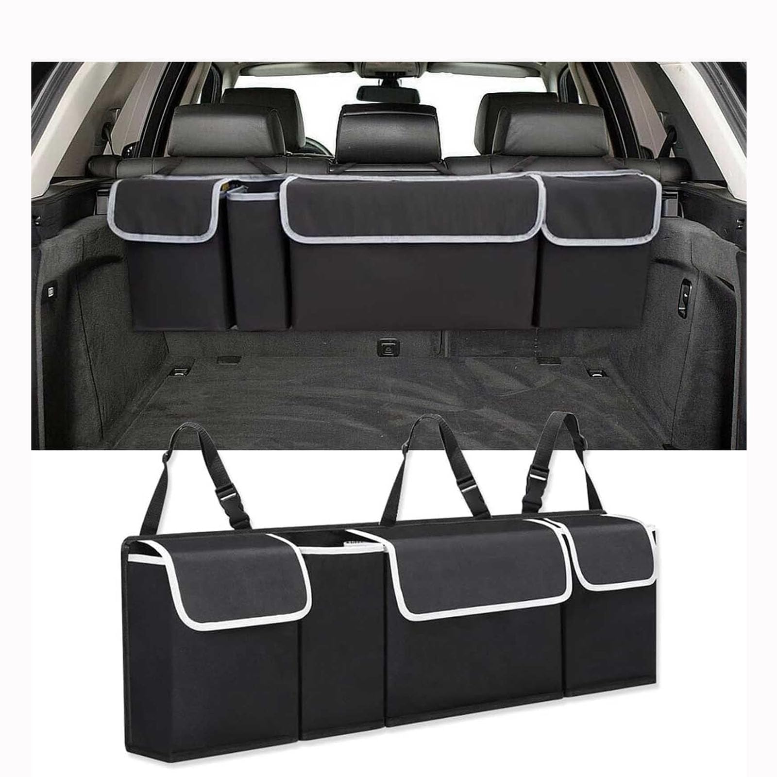 Car Boot Organiser for Citroen C4 / C4 X / C4 Aircross/C4 Cactus/C4 Picasso/C4 SpaceTourer,Detachable Seat Back Hanging Waterproof Cars Organiser Storage Back Hanging Organisers Multi Compartment