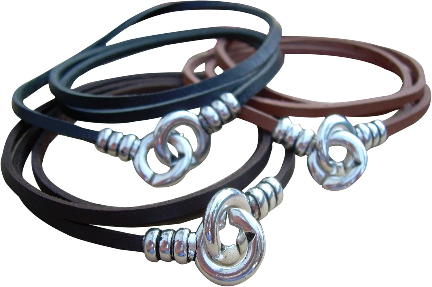 Infinity Bracelet, Leather Bracelet, Infinity, Triple Wrap, Interlocking Clasp, Mens Bracelet, Womens Bracelet, Mens Jewelry