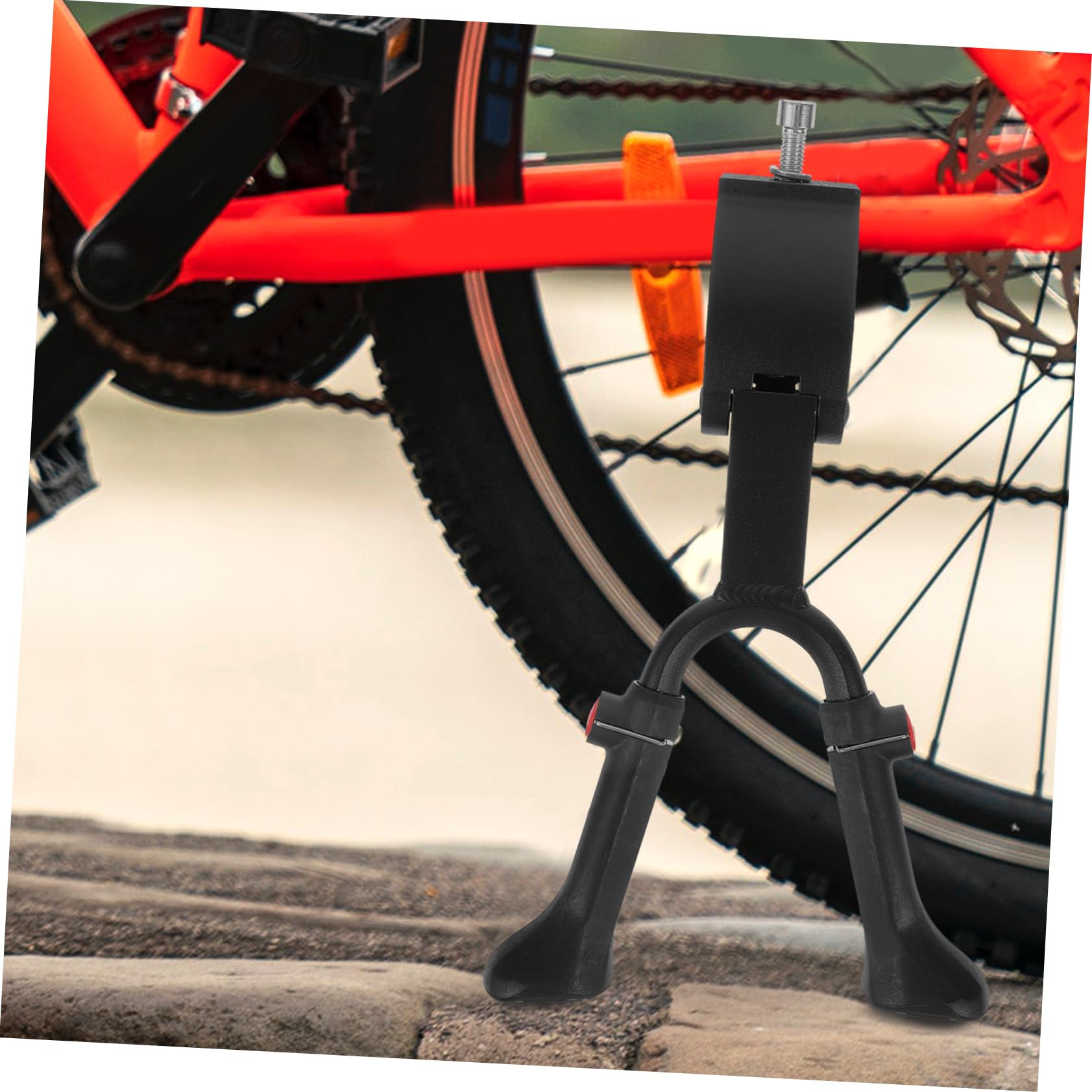 KOMBIUDA Cavalletto Nero in Alluminio per Regolabile Bicicletta Lega | Struttura a Sgancio Rapido, Facile da Installare e Rimuovere, Leggero, per Sosta Stabile della Bici