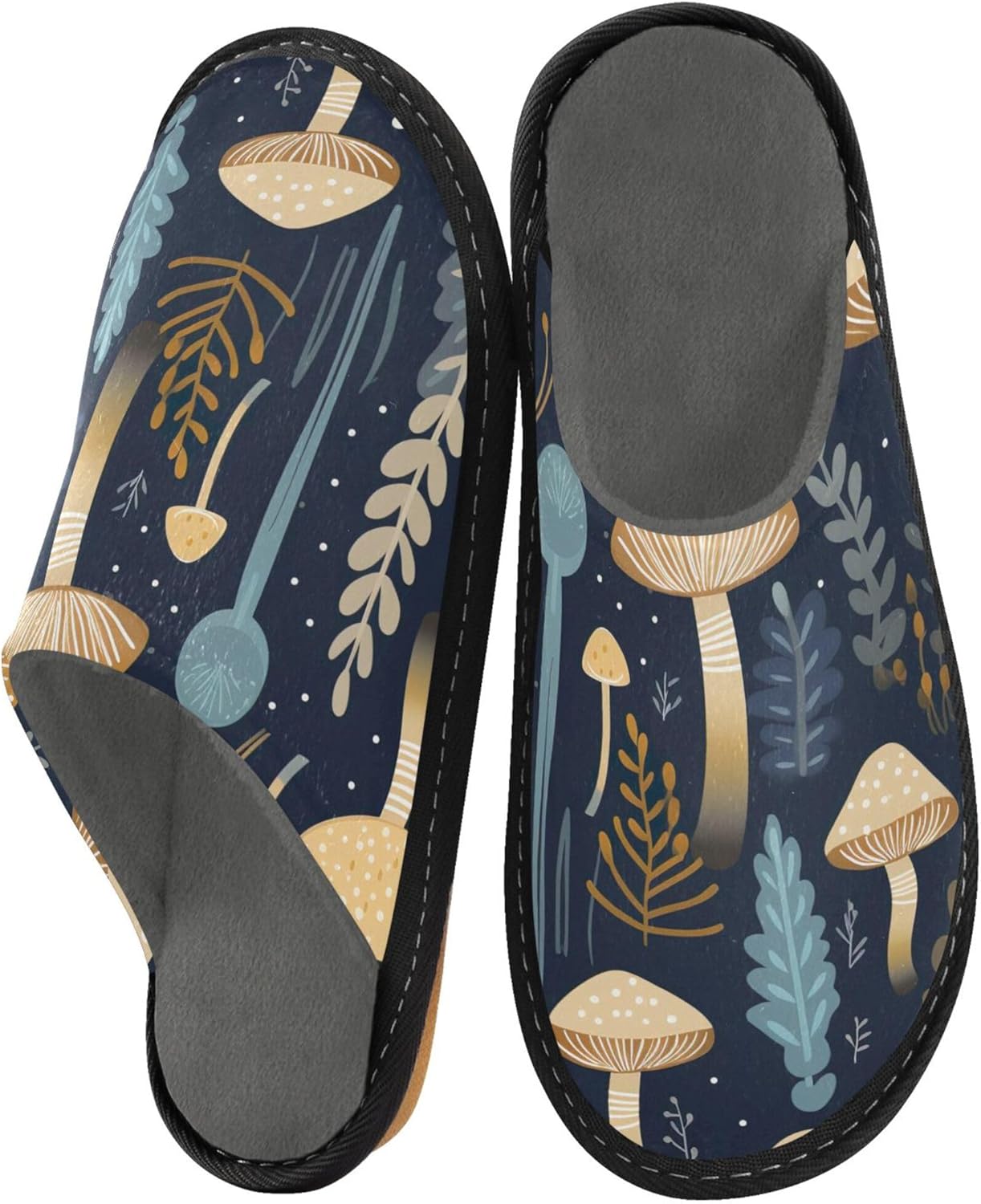 Mushroom House Slippers – Cozy Fuzzy Slippers for Guests, Washable & Disposable, Perfect for Shoeless Home, Spa & Hotel Use A111501