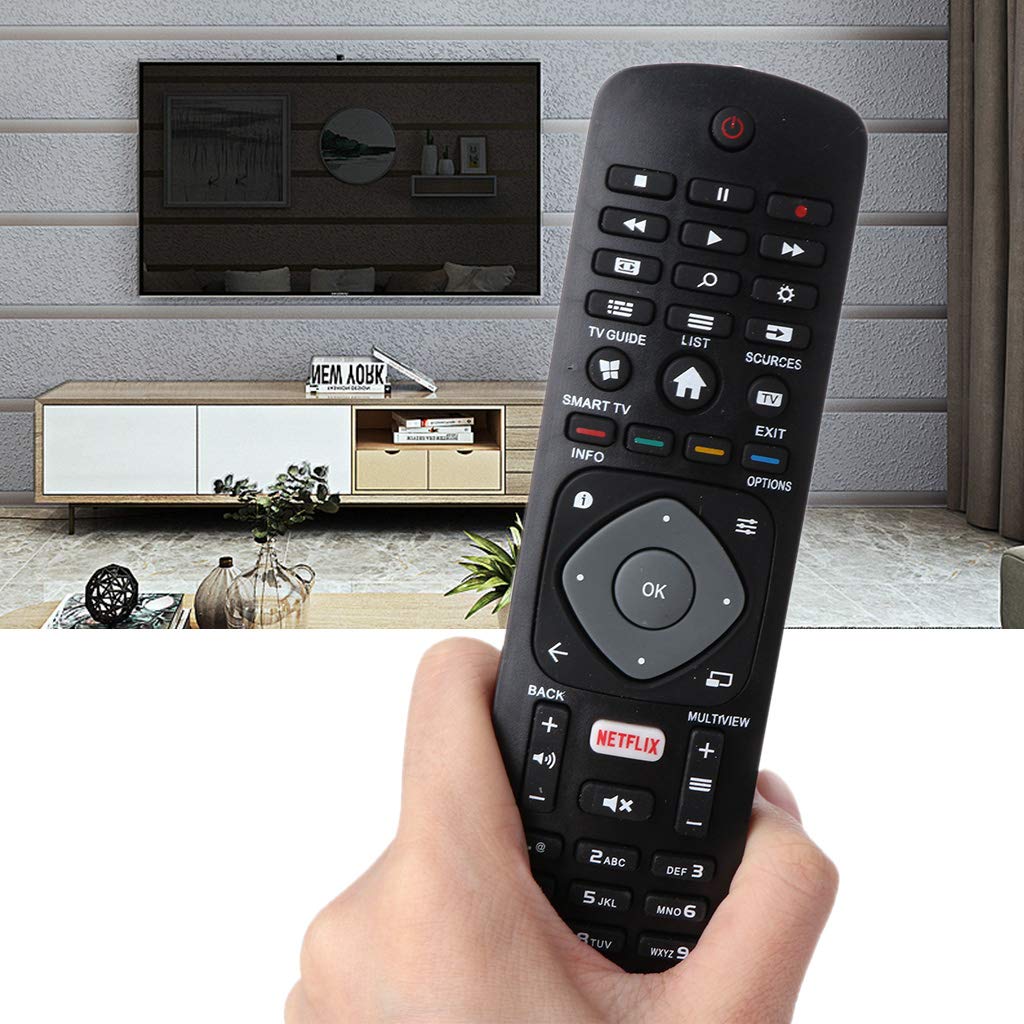 Mando a distancia compatible con Phi-Lips NET-FLIX Smart TV 398GR08BEPHN0012HT 1635008714 43PUS6162 398GR08BEPHN0011HL
