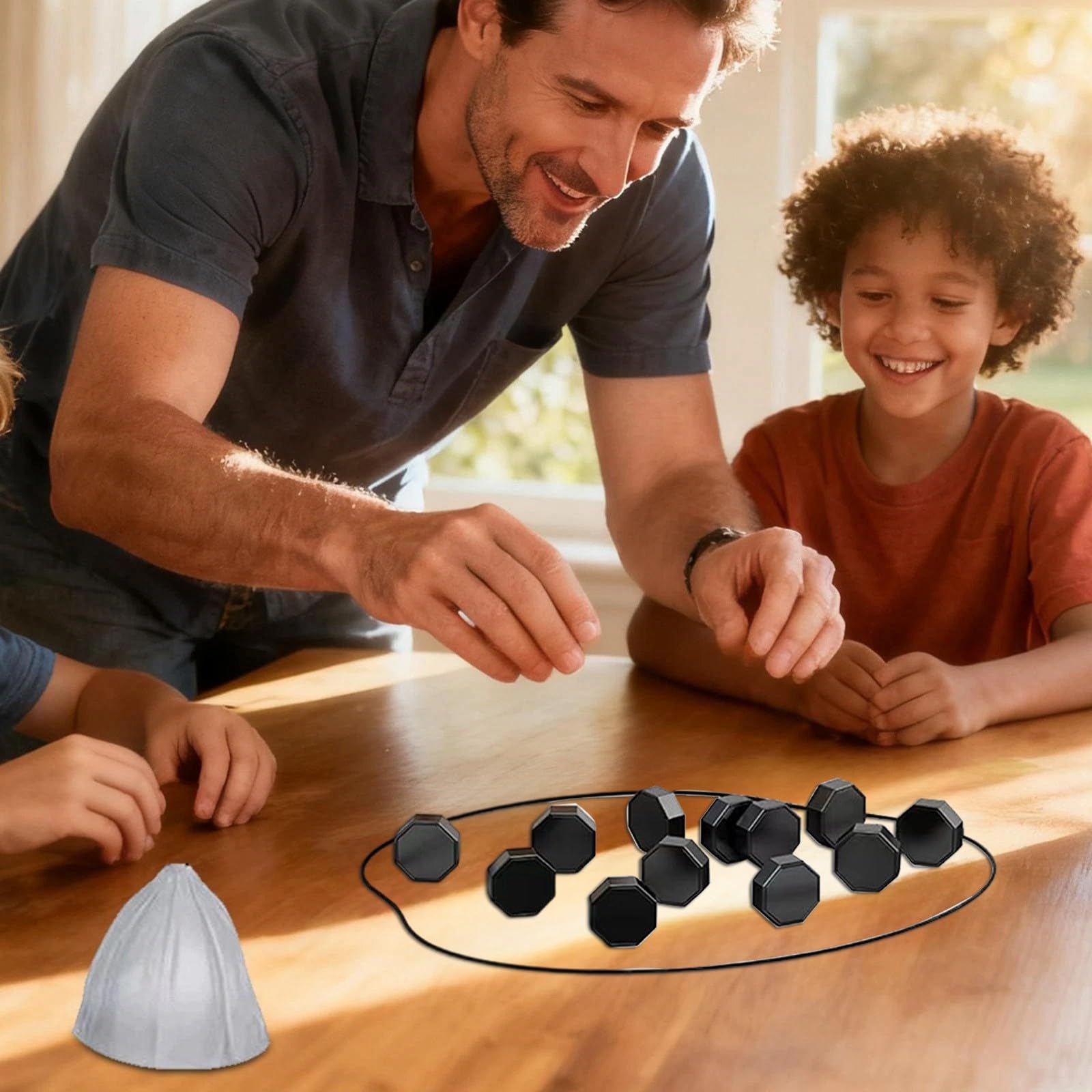 Juego de ajedrez magnético portátil con imán para viajes y camping. Con 20-40 piedras magnéticas como regalo para niños de 9 a 14 años. Incluye rompecabezas Checkers juego en formas geométricas.