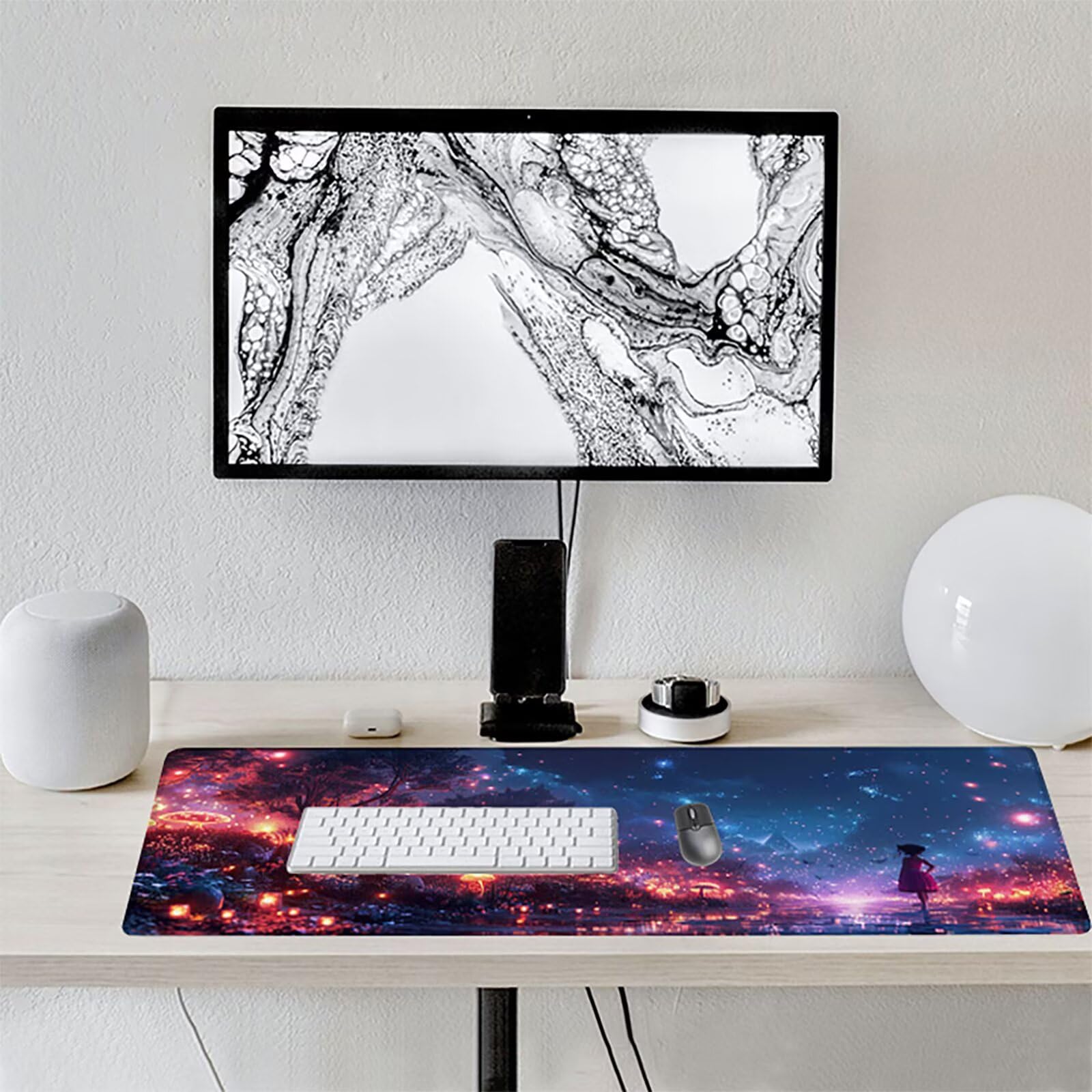 ChampiñóN Alfombrilla Ratón Gaming XXL 1500 x 800 mm, Alfombrilla Gaming Color Mousepad con Base de Goma Antideslizante, Impermeable Desk Mat para Teclado y Raton, Accesorios Gaming, Regalos 0-O