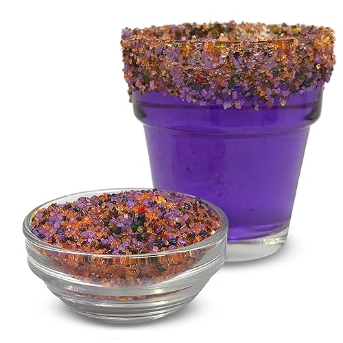 Miniatura 39 de Snowy River Purple Cocktail Sugar - Rimmer de cóctel morado de color natural certificado Kosher (botella de 2 onzas, cristal mediano) America,Brillo