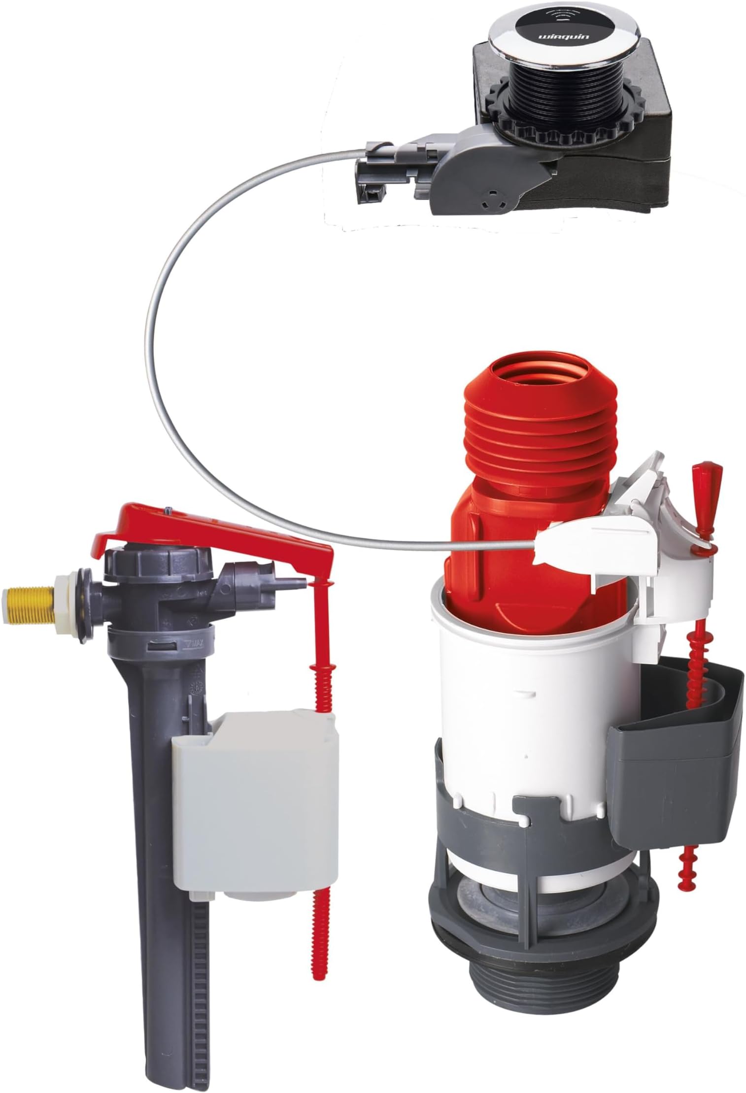 Wirquin E-MW 10718613 Electronic Toilet Flush Mechanism with Side Jollyfill Filling Valve