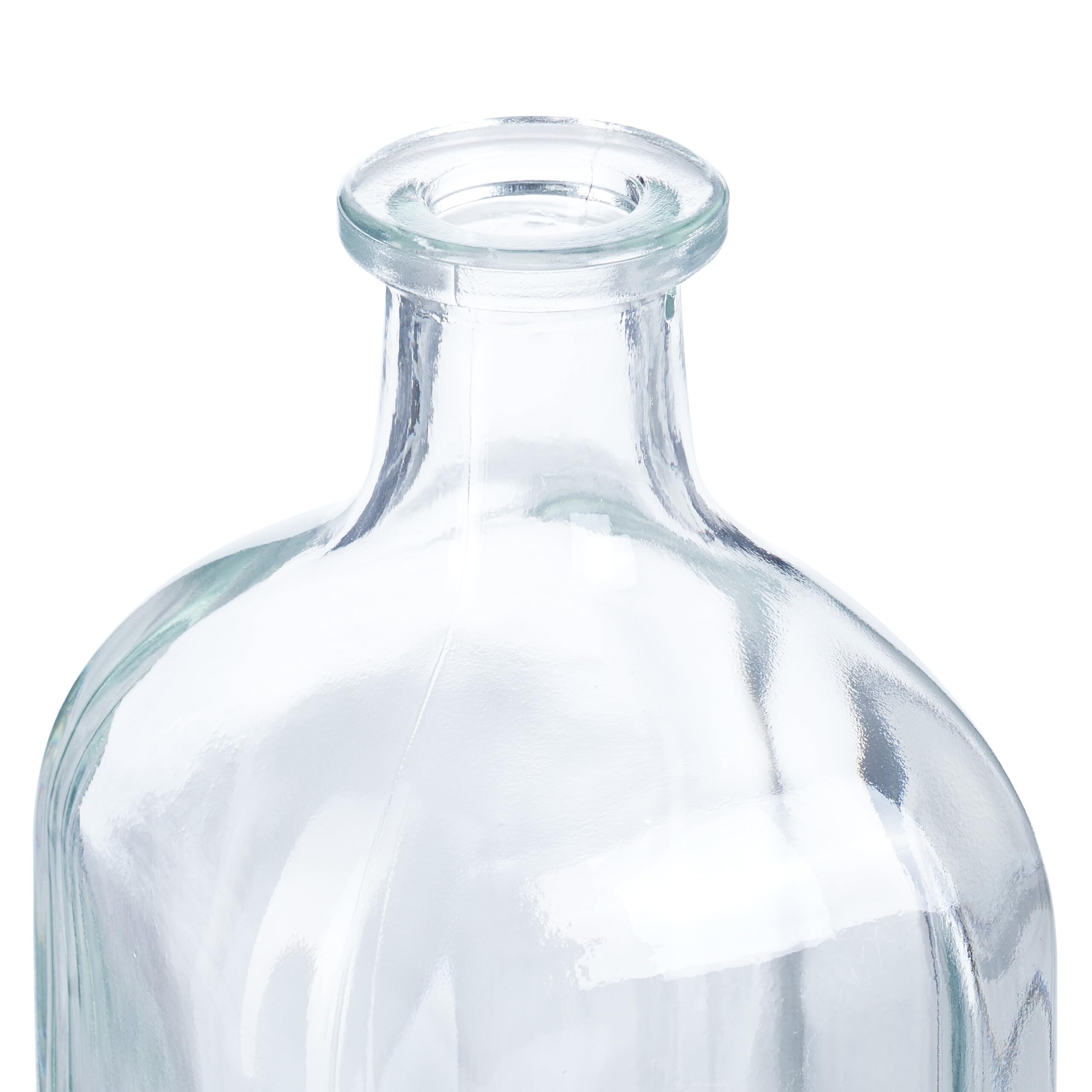Relaxdays Szklane butelki 500 ml, do wielokrotnego napełniania, na prezent, z korkiem, na olej, ocet, sznaps, likier, przezroczyste, plastikowe