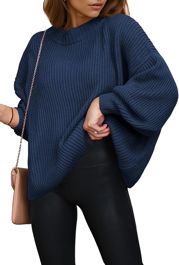 PRETTYGARDEN Womens Sweaters Spring 2026 Oversized Chunky Knitted Pullover Sweater Casual Long Sleeve Crewneck Cute Sweaters fashion product photo