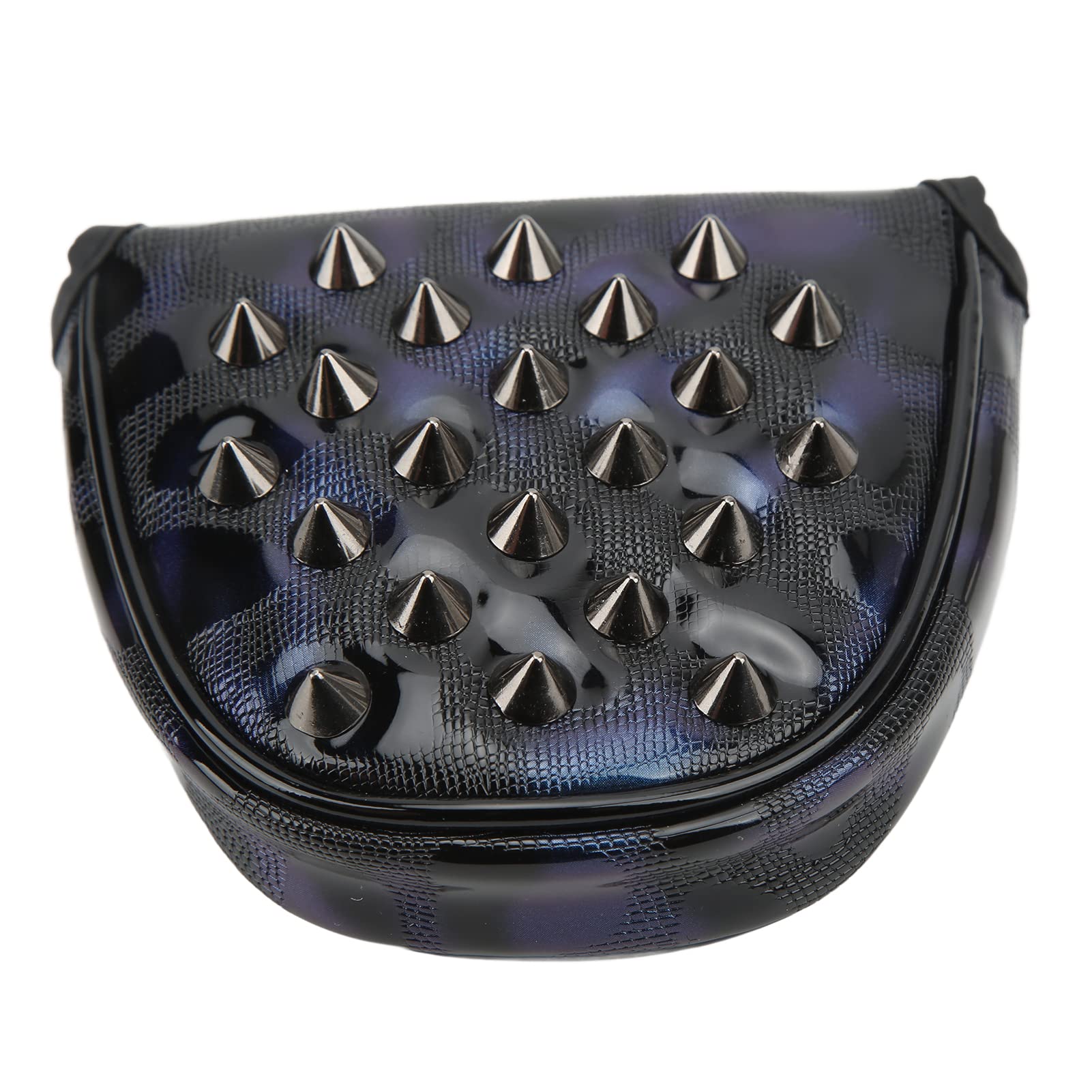Funda de Cabeza para Club de Golf Putter PU Cubierta Interior de Felpa Impermeable con Remaches Hebilla magnética para Entrenamiento competición Uso Diario