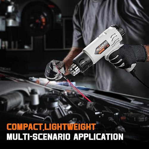 Miniatura 6 de Pistola de calor - Modo frío actualizado de 100   1200  con fusibles duales, pistola de aire caliente de 1800 W, control de temperatura variable con