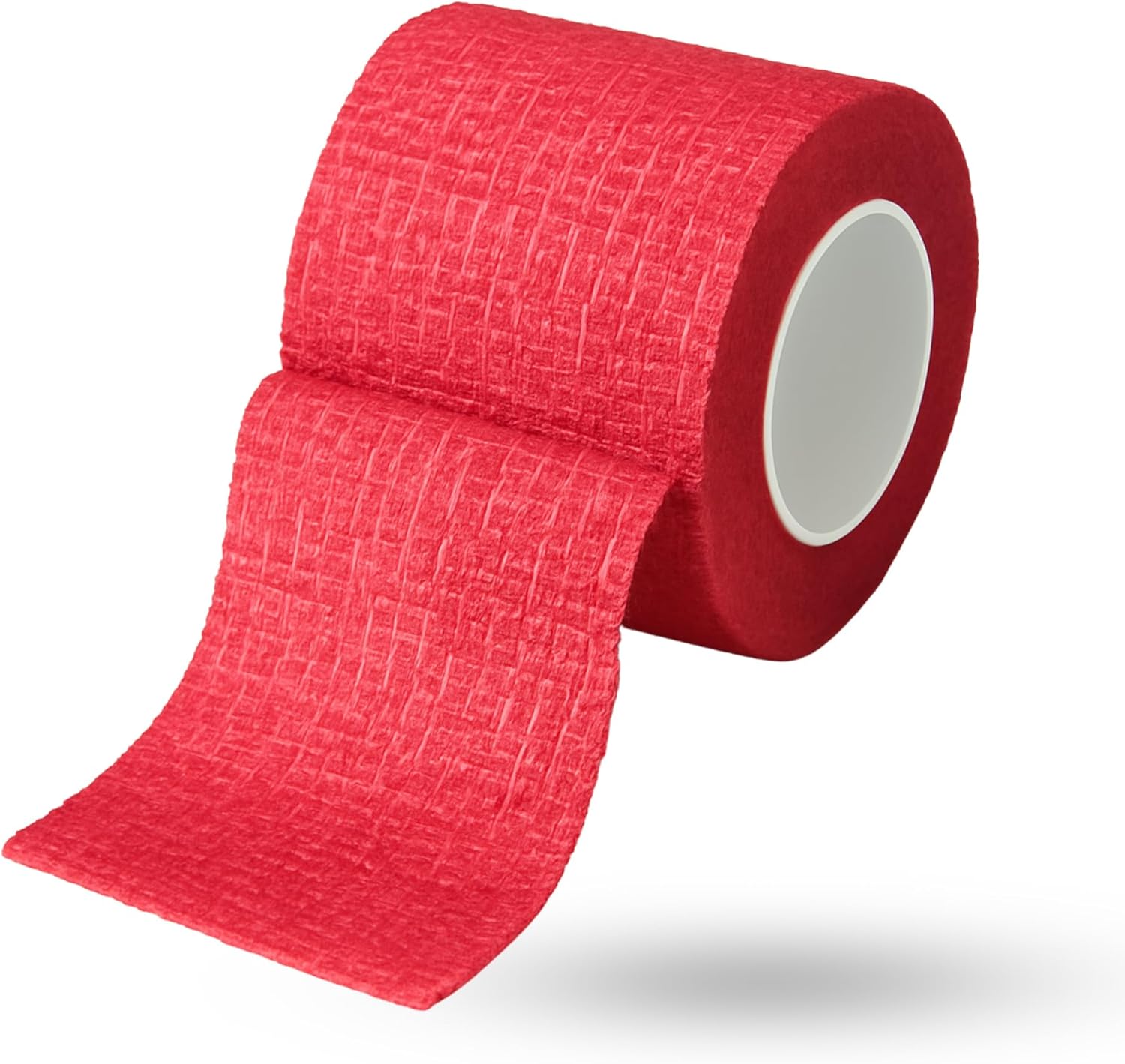 JorVet 2 Inches Cohesive Bandages for Pets | Self-Adhesive, Easy Tear Wraps for Wound Care | Soft, Secure, Individually Wrapped Vet Tape | Anti-Lick Coated Brilliant Red | Pack of 12