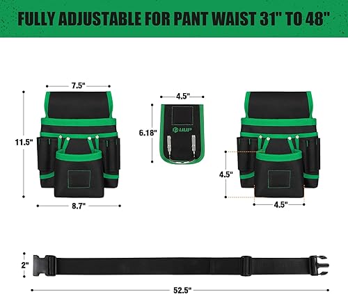 Miniatura 2 de Cinturón de herramientas magnético para hombres, 26 bolsillos, bolsa de herramientas resistente, relleno de calcetines para hombre, funda magnética