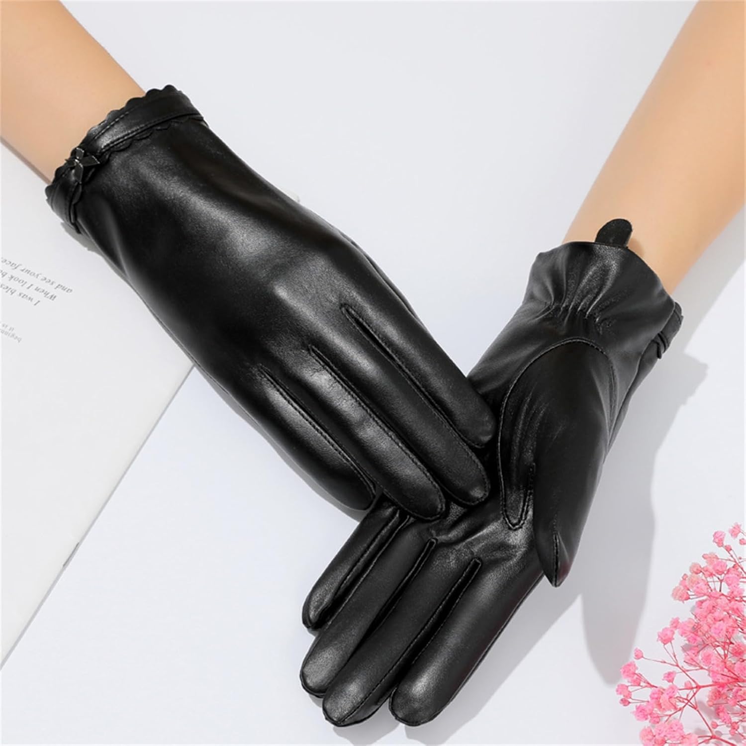 [COPBOR] レディース手袋 冬手袋 レディースセクション ウォームライディング・ドライビング・タッチスクリーンレザーグローブ