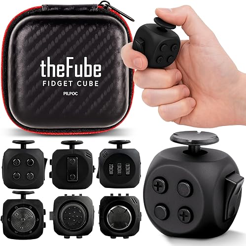 Miniatura 17 de PILPOC theFube Cubo Fidget con 12 lados - Juguetes prácticos para la ansiedad para niños y adultos - Dados fidget para aliviar el estrés