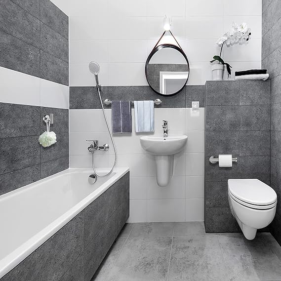 Nolimas 3-Pieces Set 12 inch Brushed Nickel Bathroom Hardware SUS304 Stainless Steel Round Wall Mounted - Includes 12 Hand Towel Bar,Toilet Paper Holder, Robe Towel Hooks, Bathroom Accessories Kit