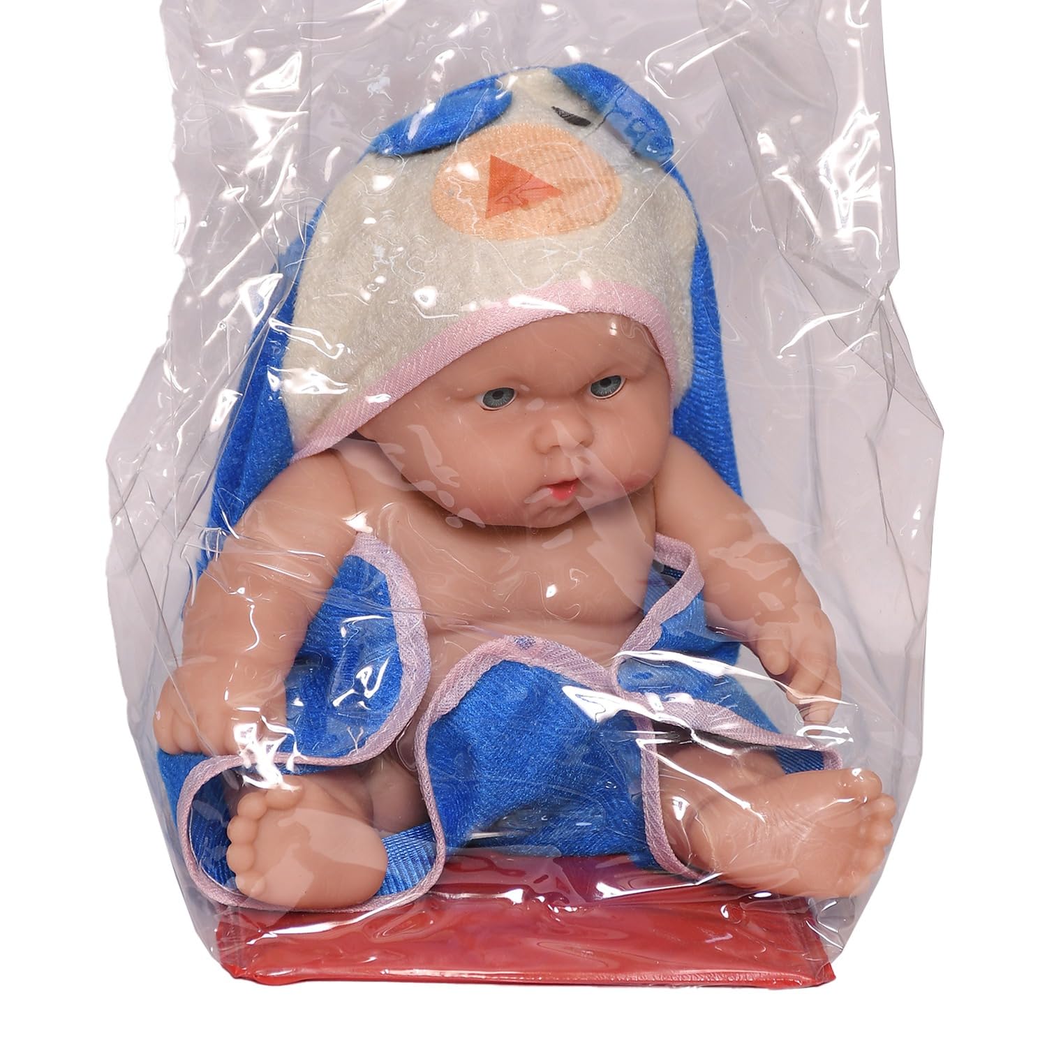 Squishy Natural Looking Baby with Towel Toy for Kids | Cute Little Boy Teddy Realistic Baby Doll Like Real Baby (Small, Blue&Yellow) (Annie Baba Small Towel) (B0D87JY441) Amazon Price History, Amazon Price Tracker