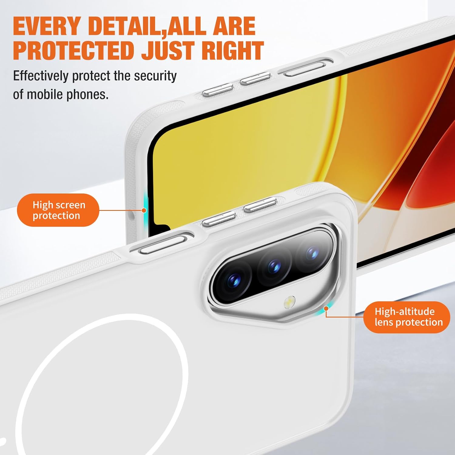 for Samsung Galaxy A16 5G Phone Case[Compatible with Magsafe] [15 FT Military Grade Drop Protection] with Screen Protector & Lens Protector, Non-Slip Shockproof Case for Galaxy A16 5G (Clear) thumbnail