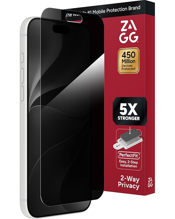 ZAGG Glass Elite Privacy Screen Protector for iPhone 18 Pro Max by ZAGG - Used condition - US$42.74