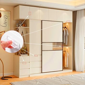 Clear Self-Adhesive Invisible Drawer Pulls, No Drill & Nails Hidden Cabinet Handles, Strong Self-Stick Concealed Transparent Silicone Push Pull Handle for Furniture, Wardrobe, Drawers, Doors (4PCS)