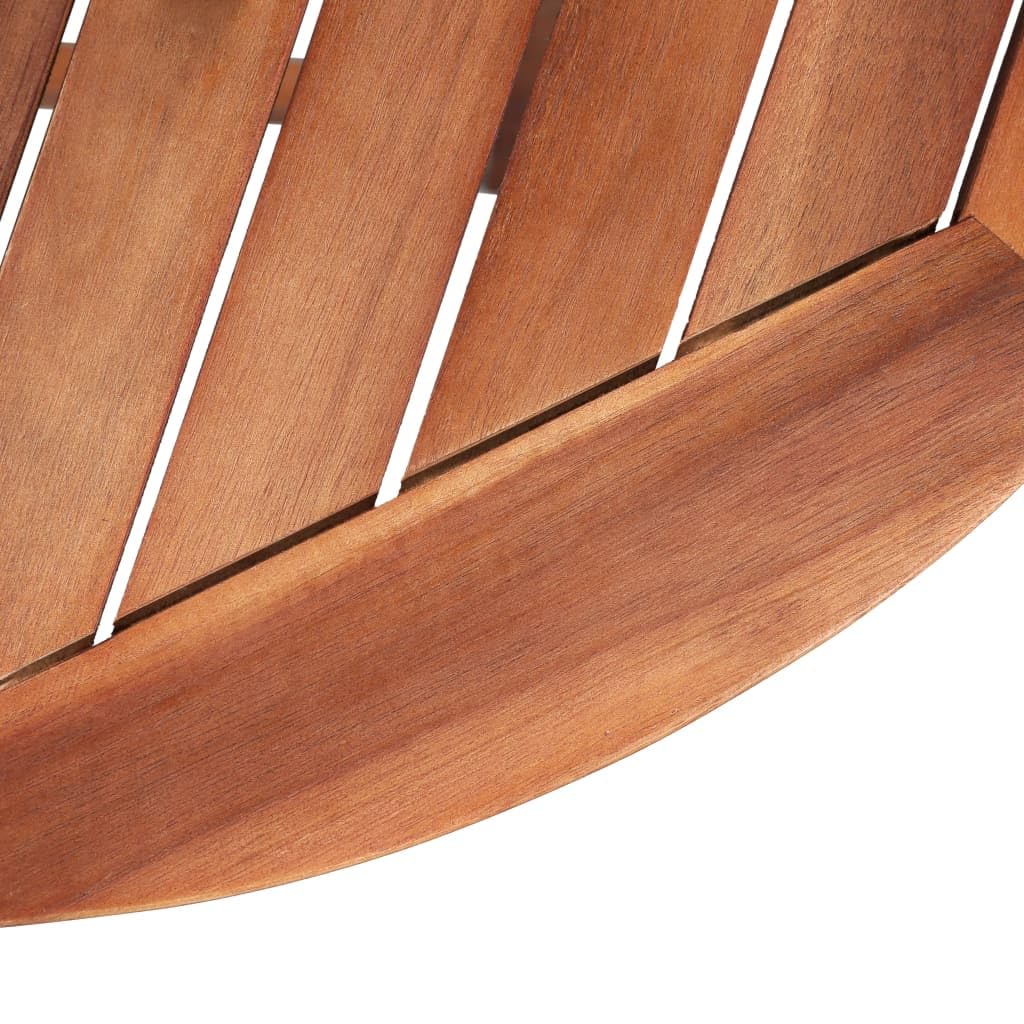 vidaXL Acacia Mesa Jardín Plegable Oval Madera Mesita Auxiliar Terraza Patio