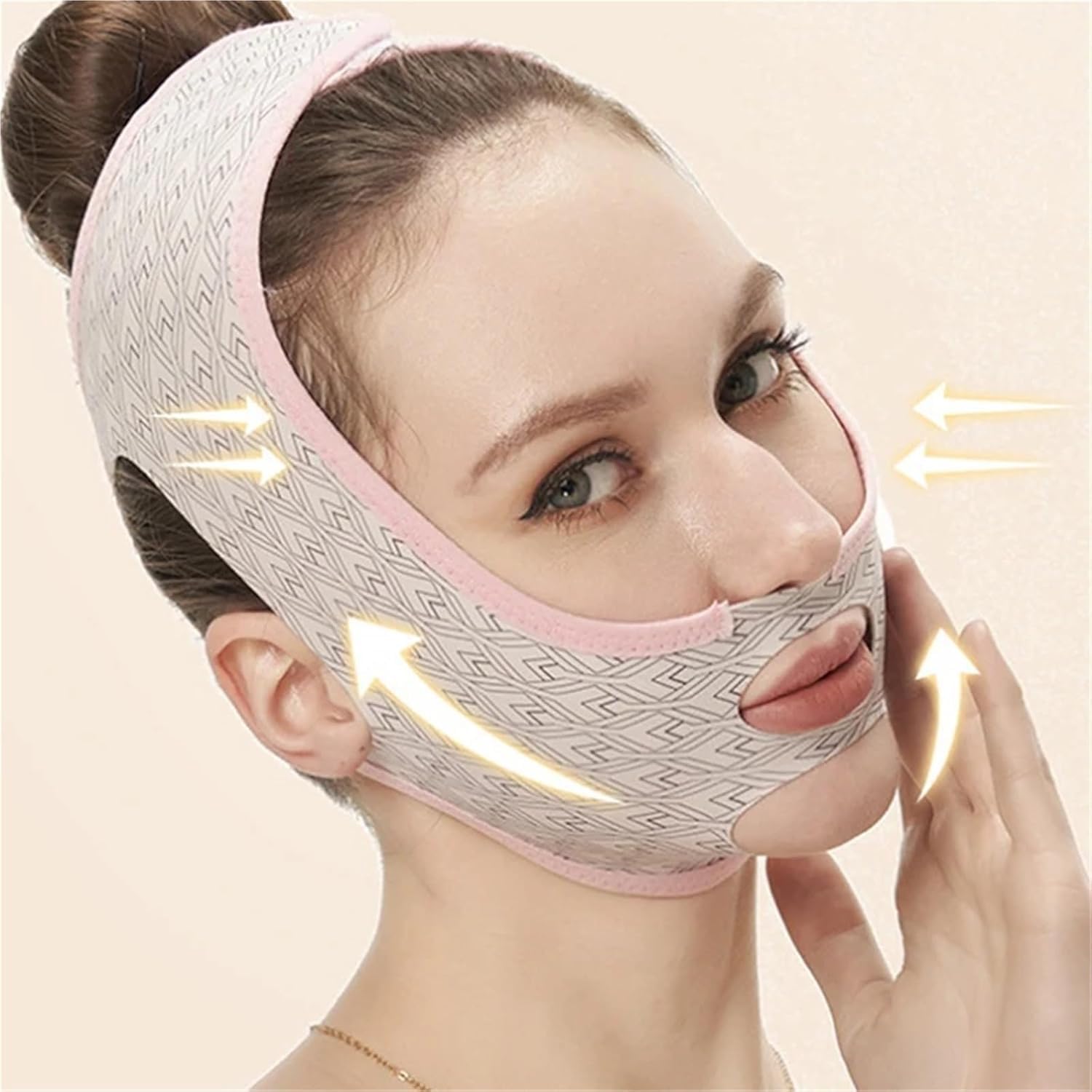 V-Shape Cheek, Chin and Neck Contouring Massage Band – Relaxing and Lifting Face Mask