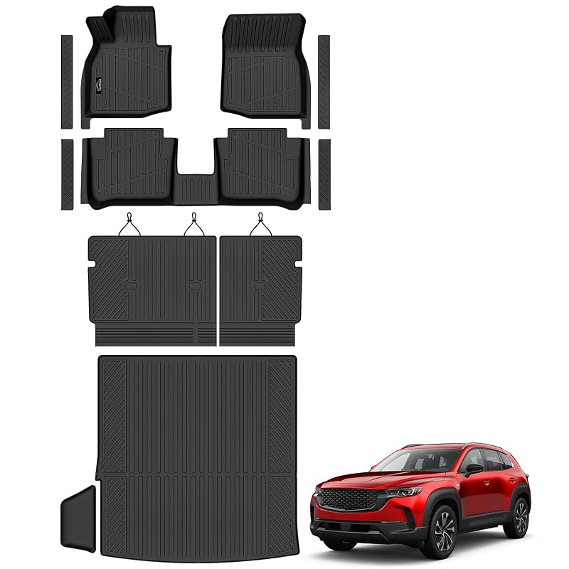 Kit de tapetes automotivos, porta-malas e encosto para Mazda CX-50 Hybrid 2025-2026 YonMeoo, 6 peças