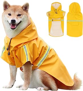 XL Dog Raincoat - Adjustable Hood, Waterproof, Reflective - Full Coverage for Large Dogs