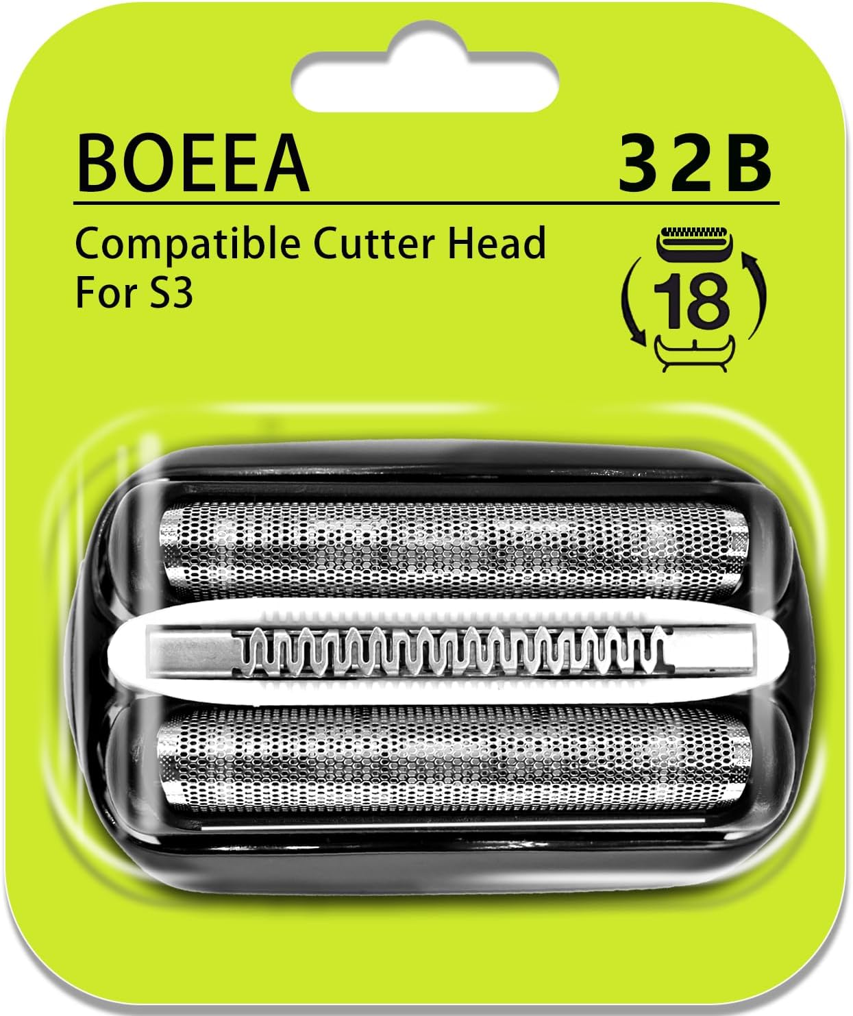 32B Shaver Head Compatible with Branu Series 3, Replacement Foil & Cutter Cassette Compatible with Branu Foil Shaver 3000s 3010s 3020s 3030s 3040s 3050cc 3070cc 3080s 3090cc 320 330 340 350cc