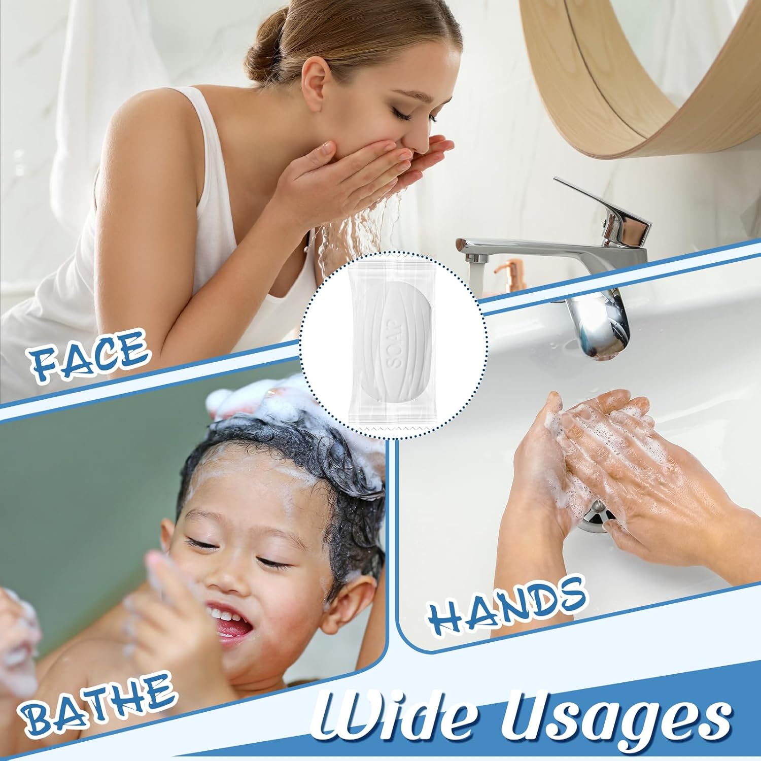 200 Pcs 0.35 oz Mini Bar Soap in Bulk Individually Wrapped for Travel Size Hotel Soap Bars Amenities Toiletries for Guest Inns Hotels Bathroom Rentals Vacation - Image 5