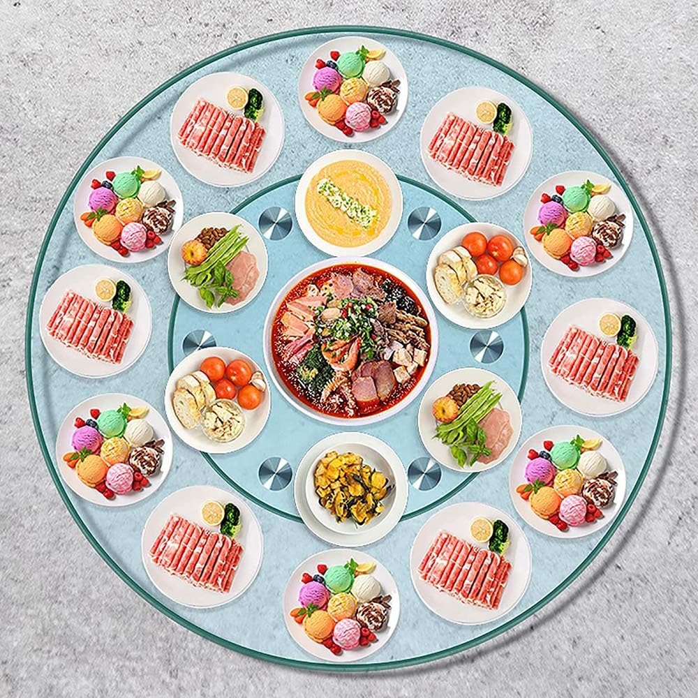 EMENAR 30in 40in Eettafel Draaitafel Roterende Lazy Susan Draaitafel Tafelblad Roterende Dienblad Ronde Aanrecht Serveerplaat, Glad, Gemakkelijk Schoon Te Maken (Color : Teak, Size : 90cm/36inch