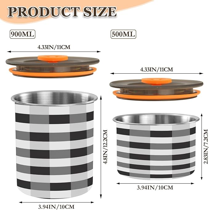 Contenedor de Almacenamiento de Café al Vacío Qilmy Acero Inoxidable 30oz miniatura 3