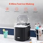 VEVOR Countertop Ice Maker, 9 Cubes Ready in 6 Mins, 26lbs in 24Hrs, Self-Cleaning Portable Ice Maker with Ice Scoop and Basket, Ice Machine with 2 Sizes Bullet Ice for Home Kitchen Office Bar Party