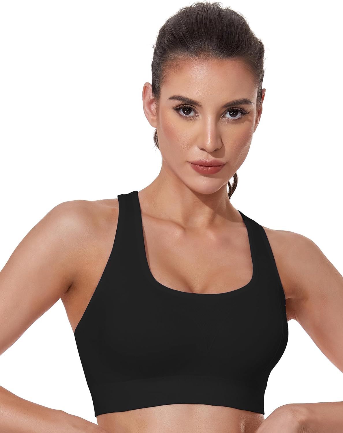 GXXGE Sports Bras for Women High Support Adjustable Straps Padded Cross Back Sport Bra for Workout Yoga Running Gym - Image 5