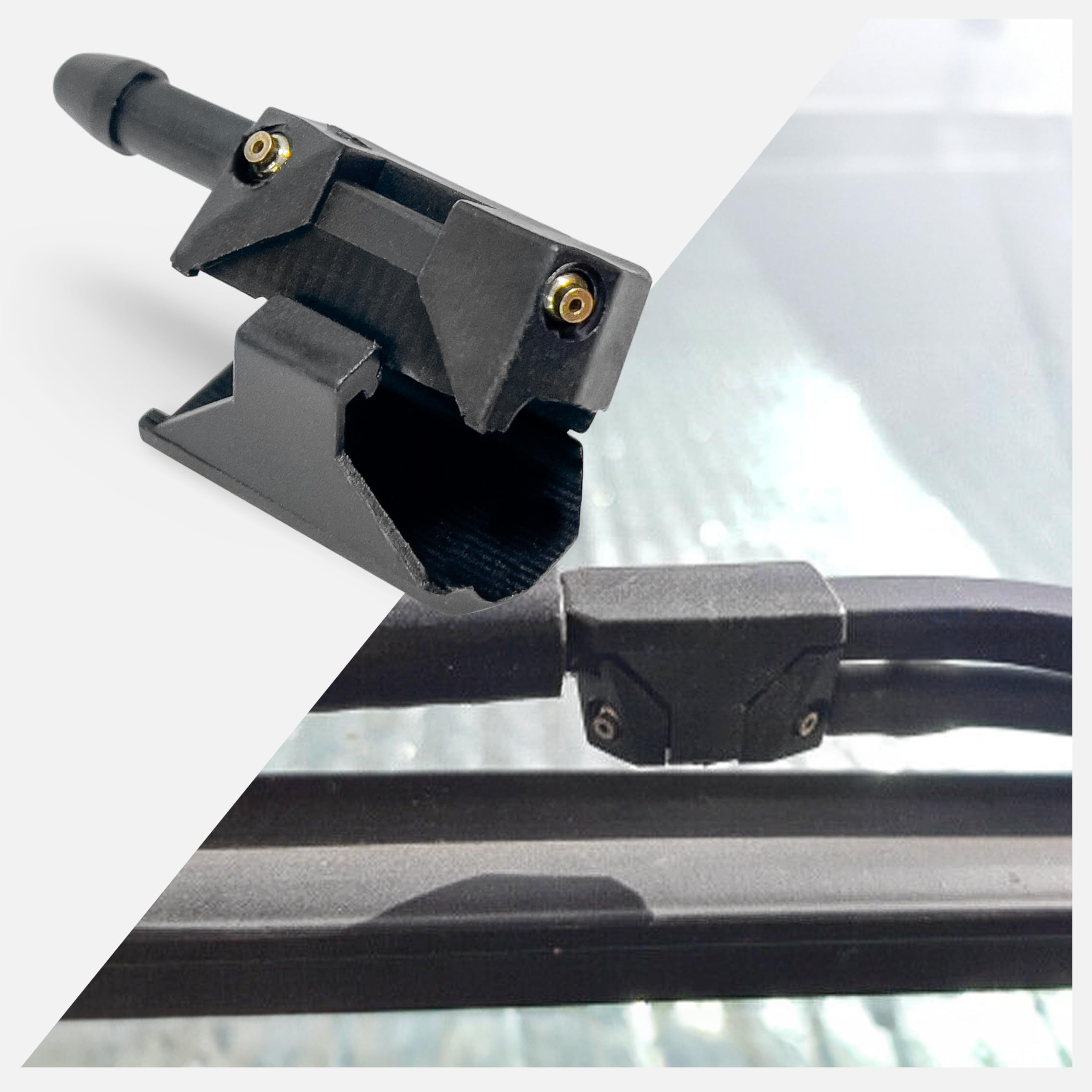 Click&Fit Boquillas universales para limpiaparabrisas de camioneta compatible con Ford Transit, Mercedes, Sprinter, VW, Crafter Fiat, Ducato, Volvo, DAF, Scania, Iveco, para brazo de limpiaparabrisas