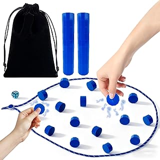 Magnetic Chess Game Set, Magnet Game with 20 Stones, 1 String, 1 Dice, 1 Storage Bag, Compact Travel Size Design, Strategic Board Game for 2 Player, Teenagers and Adults (Age 14+)