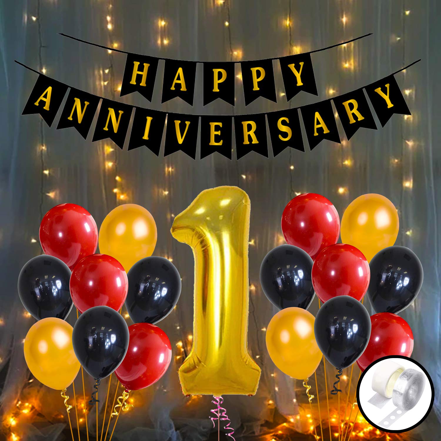 Party Propz 1st Anniversary Decoration Items Kit 55Pcs first