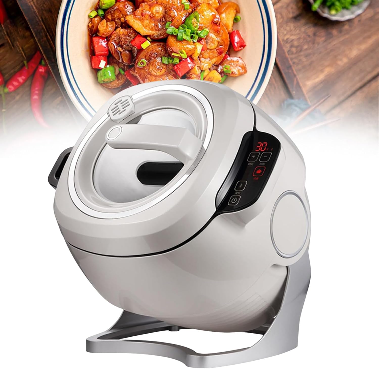 Automatic Cooking Wok Fried Rice Machine 6l Automatic Cooking Pot, Adjustable Speed 360° Automatic Stir Fry Robot for Stir Frying, Stewing, Cooking for Stir Frying, Stewing, Cooking 110V