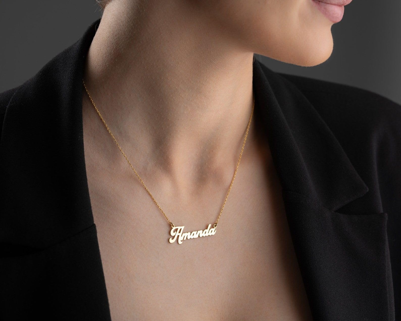 Personalizado delicado nombre oro collar personalizado plata para mujeres plata de ley para mamá Día de la Madre Navidad aniversario cumpleaños
