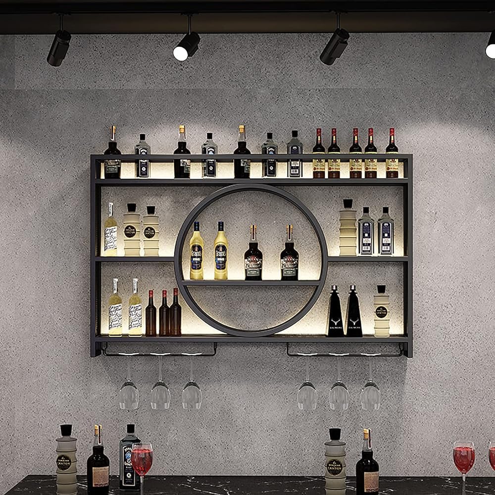 Étagères flottantes pour unité de bar et casiers à vin muraux design pour salon