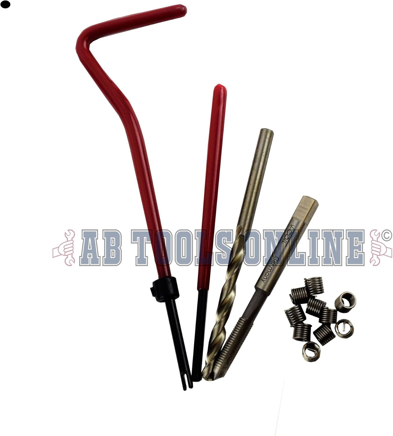 AB Tools-Unithread 3/16" x 32 BSF Thread Tap Repair Cutter Kit Helicoil Damaged Threads 14pc Kit