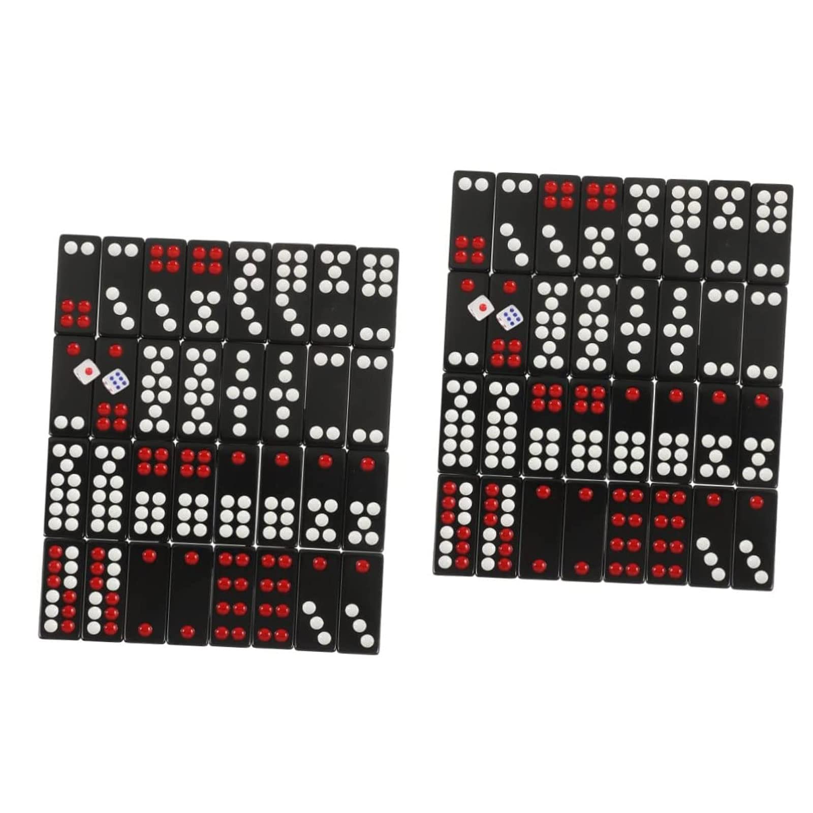 Mahjong-Steine 1 Set schwarzes Paigow chinesisches traditionelles Brettspiel Gow Dominosteine ​​Melamin schwarzes Paigow-Set für Erwachsene Mahjong-Spielsets Reiseset Chinesisches Mahjong