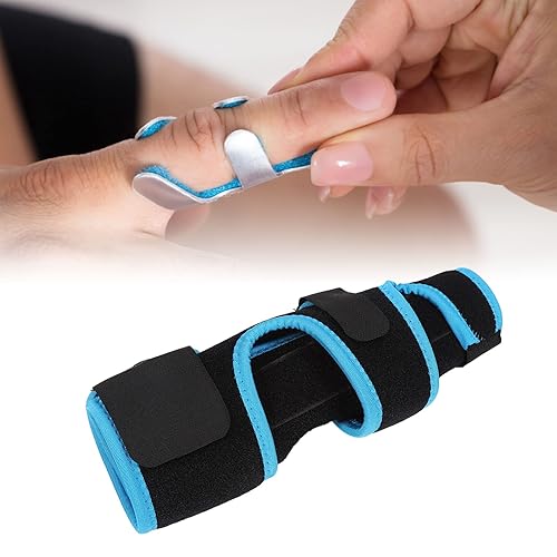 Miniatura 2 de Betued Férula ajustable de dos dedos soporte completo para manos y muñecas, tratamiento inmovilizador enderezador para esguinces, férula de dedo